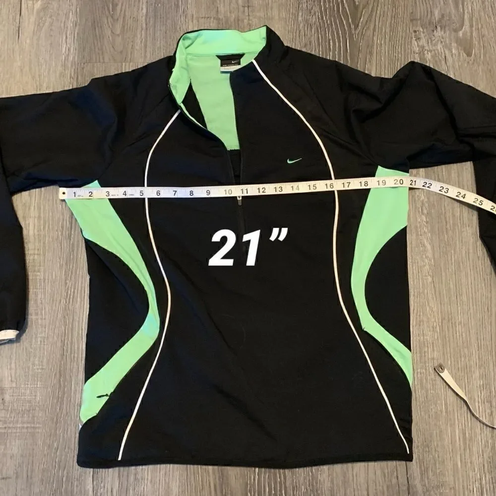 Nike sphere dry black/mint quarter zip pull-over size M